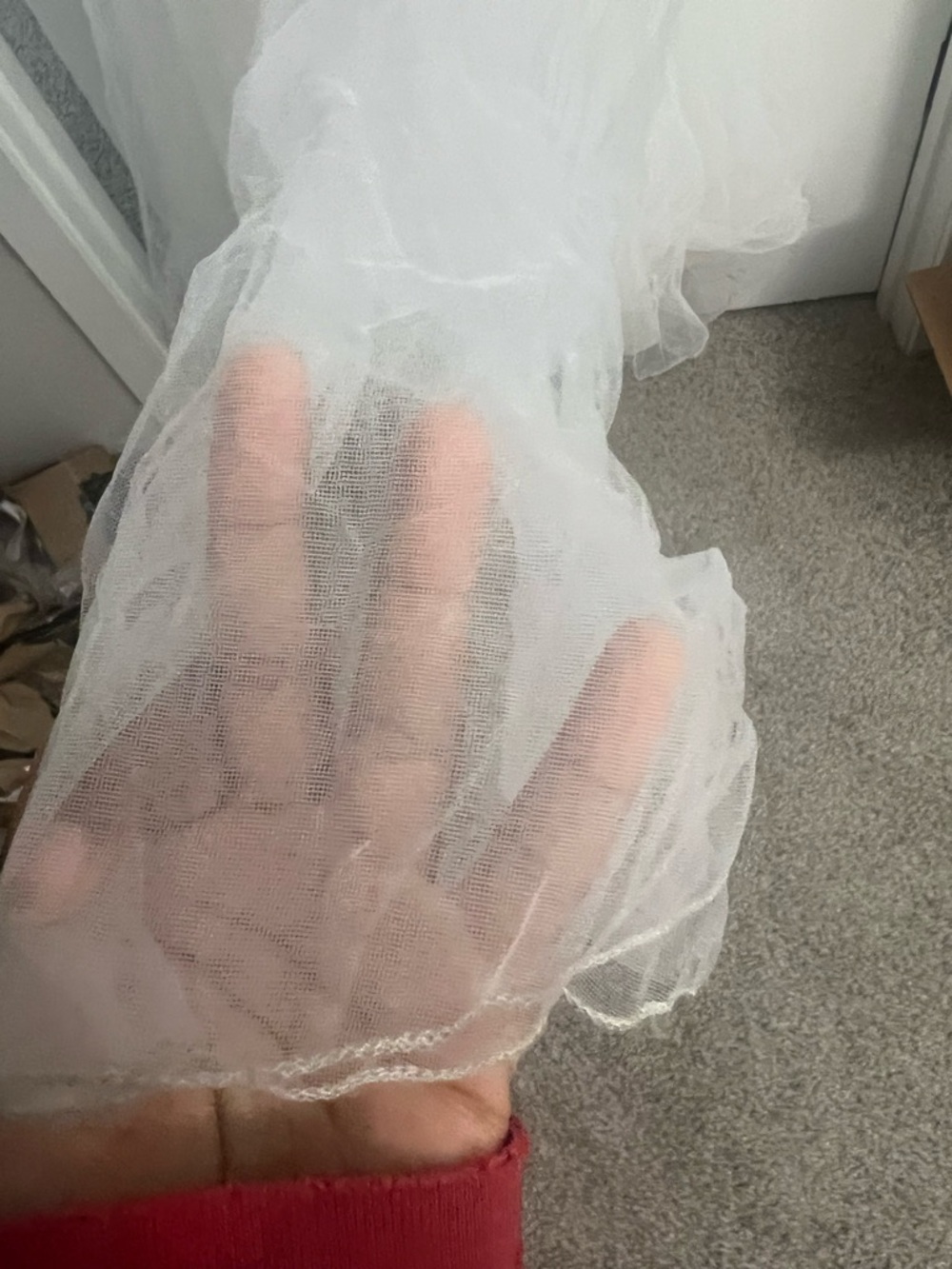 Angela & Alison Silver Sequin Bodice White Tulle Mermaid Gown - Picture 5 of 9